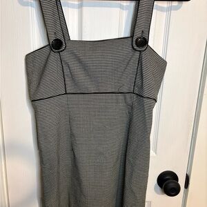 Vertigo Paris Black and White Houndstooth Midi Dress